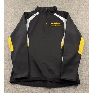 US Army Performance 1775 Pullover Jacket 1/4 Zip‎ Black Mens Size Large